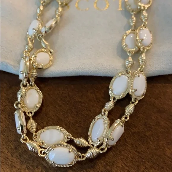 Gale White MOP Long Necklace - Picture 2 of 3